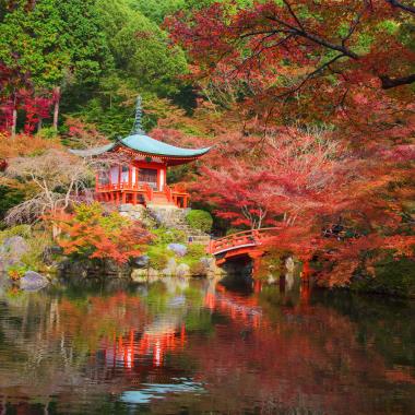 De Daigoji-tempel in Kyoto, Japan