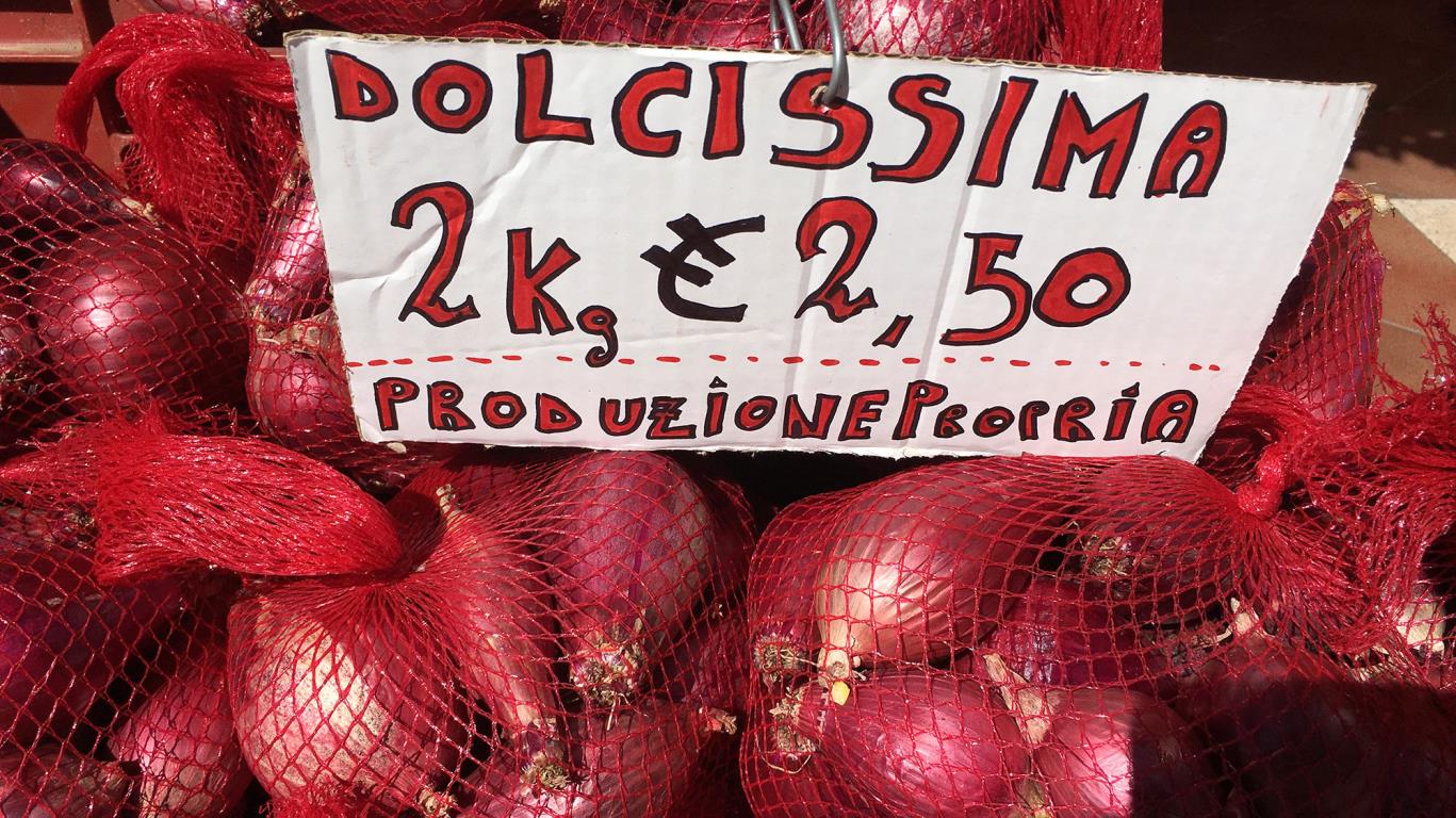 Rode ui, één van de specialiteiten van Calabrië