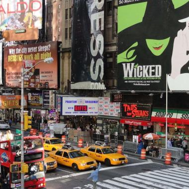 Billboards in de straten van New York