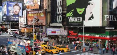 Billboards in de straten van New York