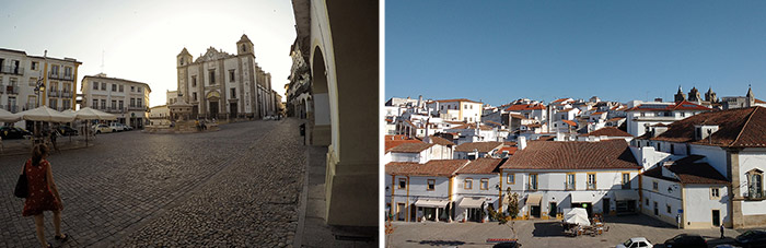 Praça do Giraldo - uitzicht Évora