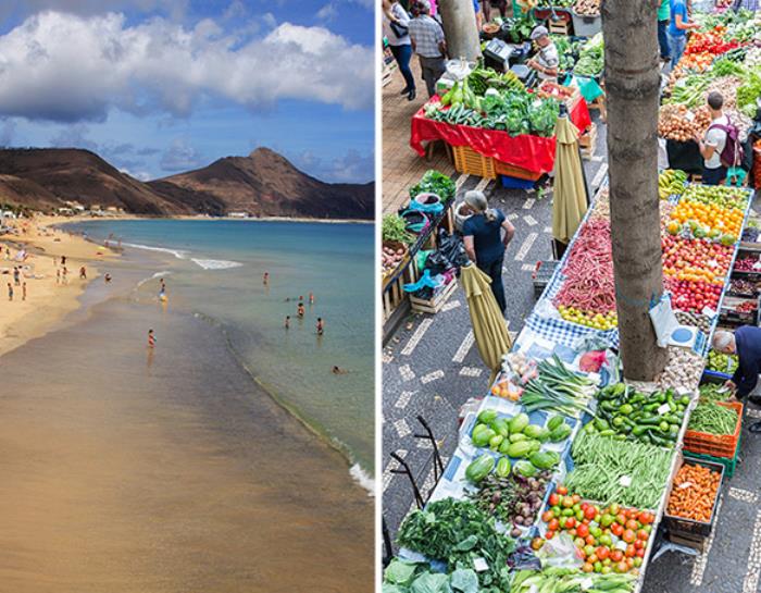 Strand Porto Santo - Funchal markt