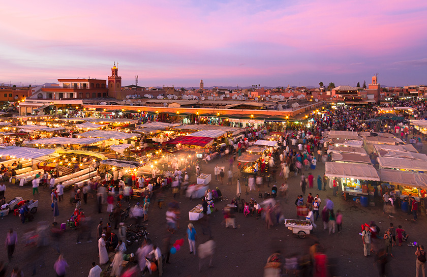 Djemaa el Fna plein Marrakech