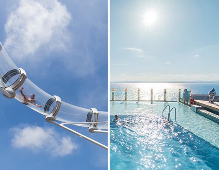 Cruiseschip glijbaan zwembad