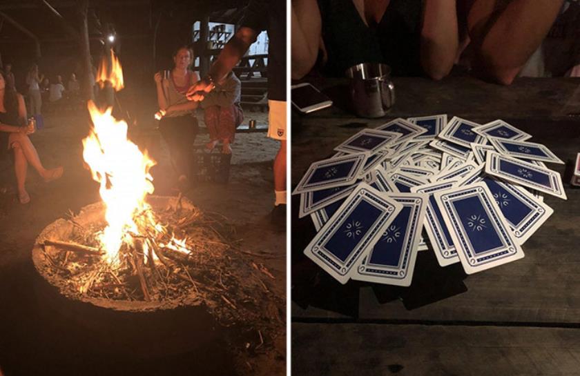 Kampvuur avond Fraser Island