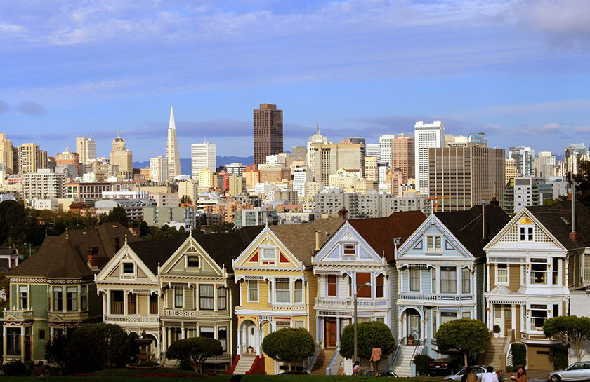 uitzicht vanaf Alamo Square