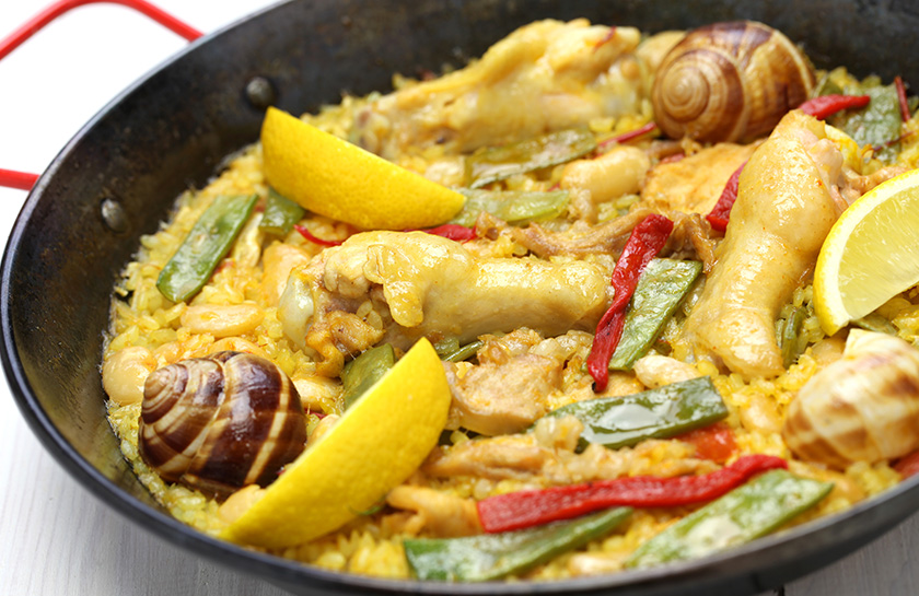 Paella met slakken slakkenfestival Fira del Caragol