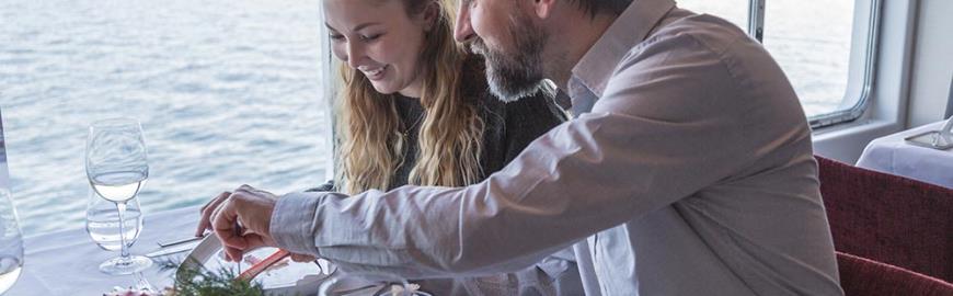Diner op de Hurtigruten